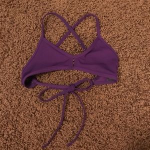 Jolyn purple bikini racing swim top